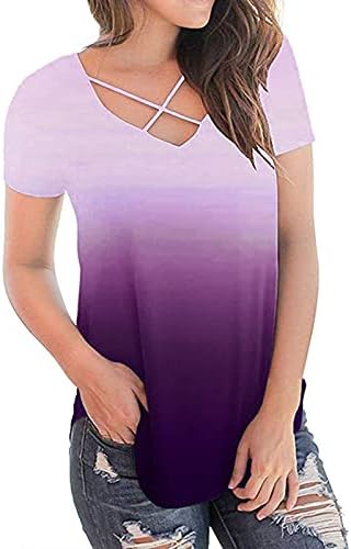 Pamučne majice s dugim rukavima za žene žene vrhovi V-izrez Party Basic Top bluza Atletski vrh