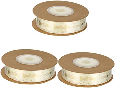 SEWACC 3 Rolls Ribbon De para DIY scrapbooking Ribbon traka za kosu traka za ukras za zabavu traka za pozlatu traka za rođendanski