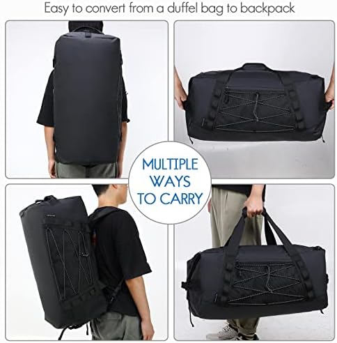 Haimont Sports Duffel ruksak za muškarce Žene otporne na vino-otpornost na duffler torba s ruksakom za teretanu, planinarenje, kampiranje,