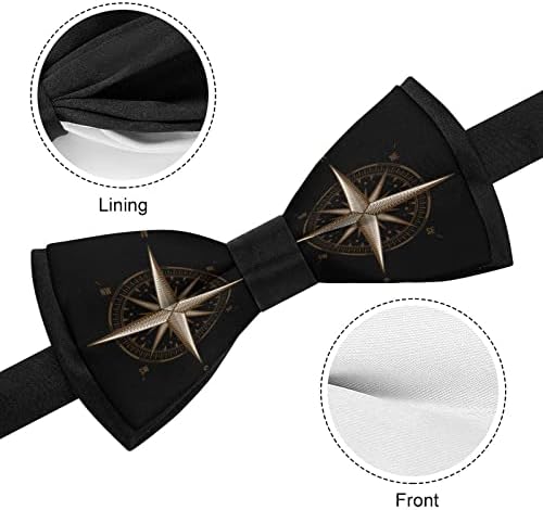 Vintage nautički kompas tiskani muške kravate za luk smiješne predvezene podesive bode