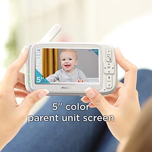 Motorola Comfort 50-2 Video bebi Monitor 5 LCD ekran u boji i 2 kamere sa digitalnim zumom, dvosmernim zvukom, infracrvenim noćnim