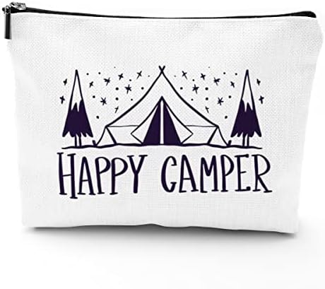 Happy Camper Gift For Women Camping Gift for Best Friend Sister Makeup Bag Camper Lover Vacation Christmas Birthday Matura Gift RV