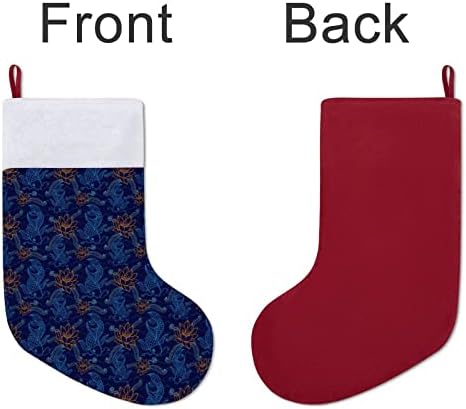Azijski šaran božićni viseći čarape za čarape za Xmas Tree Kamin za odmor Kućni dekor
