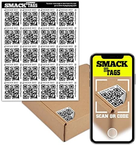 Smack Tags QR naljepnice s kodom - 80 jedinstvenih pametnih naljepnica s QR kodom - skladište naljepnica za organizaciju i vizualni