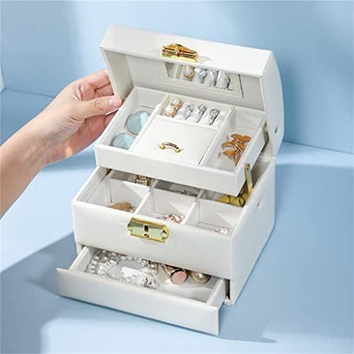 Ydxny kutija za odlaganje nakita za otvaranje i zatvaranje višeslojna kozmetička kutija velikog kapaciteta PU kožna kutija za nakit