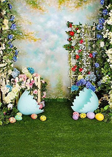 Proljeće Uskrs pozadine proljeće Uskrs pozadine zec šarena jaja cvijet trava fotografija pozadina Retro 5x7ft drveni zid Baby tuš