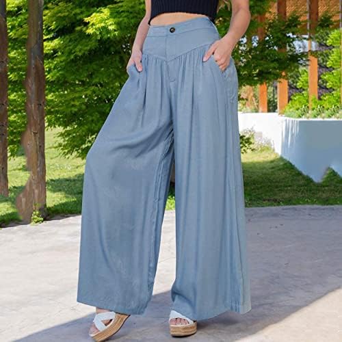 Pantalone za žene za žene Jean široke noge Klasične pantalone oprane vrećaste traperice Hlače Ženska ulična odjeća Palazzo hlače
