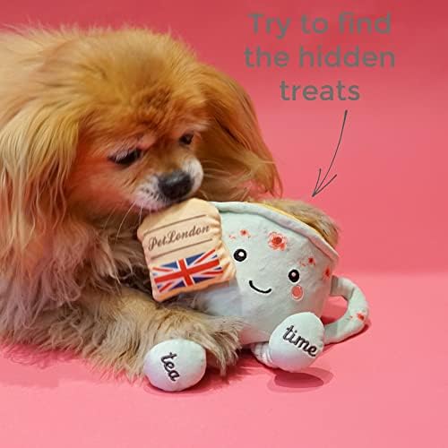 Engleski čajnik nosača za pljušanje psećih igračaka sa užetom nogama i crinkle zvučnim britanskim dizajnom za pse