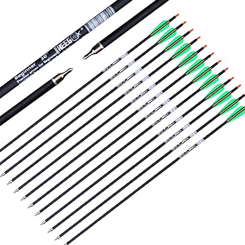 REEGOX Carbon Arrows Vital Seeker lovačke strijele sa 100 tačaka polja zrna vježbajte ciljne strijele za lukove smjese streličarstva