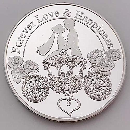 Zauvijek vole srebrni prigodni kovani novčići Romantična sreća sakupljanja obljetnice vjenčanja Valentinovo