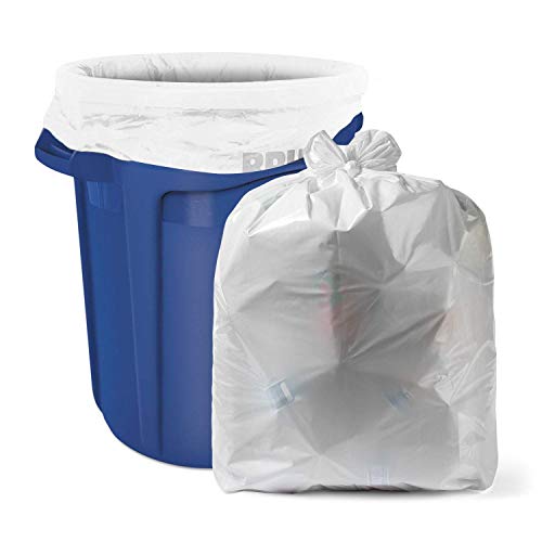 Aluf plastika 55-60 galona 0,7 mil od bijelog smeća - 38 x 58 - pakovanje od 100 - za kupatilo, kuhinju, domaćinstvo, i ured
