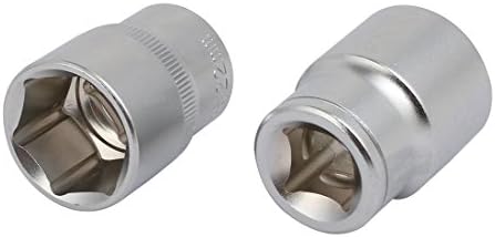 AEXIT 1/2-inčni kvadratni alati za ruke 22mm 6 točka utičnica Udarni adapter Silver Tone 2pcs Model: 31AS312QO412