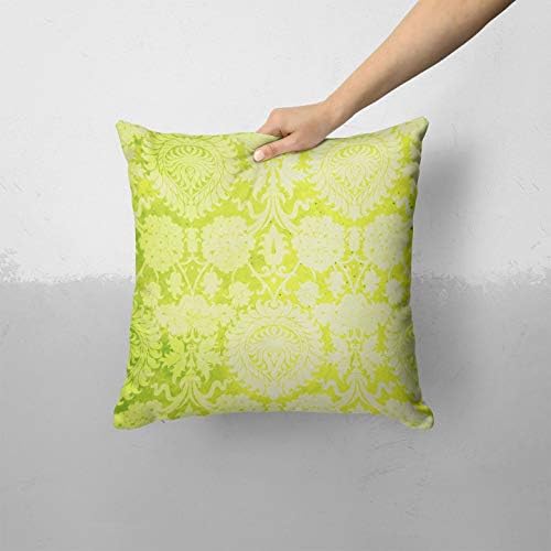 Iirov Lime Green Cvjetni rokoko - Custom Dekorativni kućni dekor unutarnji ili vanjski jastuk za bacanje za kauč, krevet ili kauč