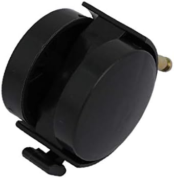 X-dree 1,8-inčni STED 6,5 mm Stemska okretna kočnica crna kotača Crna za krevetić (Rueda Giratoria de Freno de Vástago Giratorio de
