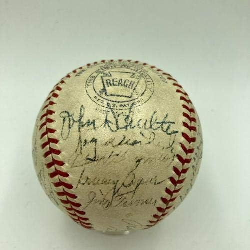 1943 New York Yankees World Series Champs TEAM potpisao baseball JSA COA Rijetki - autogramirani bejzbol