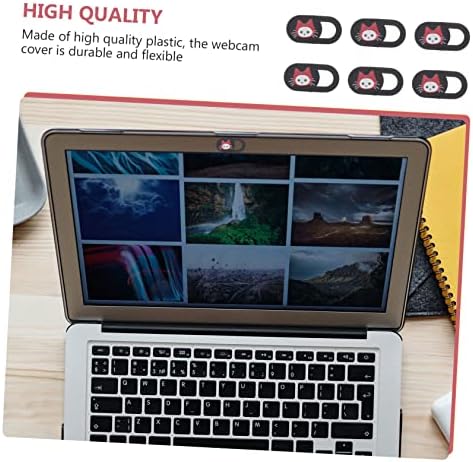 SOLUSTER DESKTOP KAMERA 6PCS laptop tableta crtani uzorak za ultra web kamera štitnik tanki poklopac blokator crna slatka ćelija privatnost