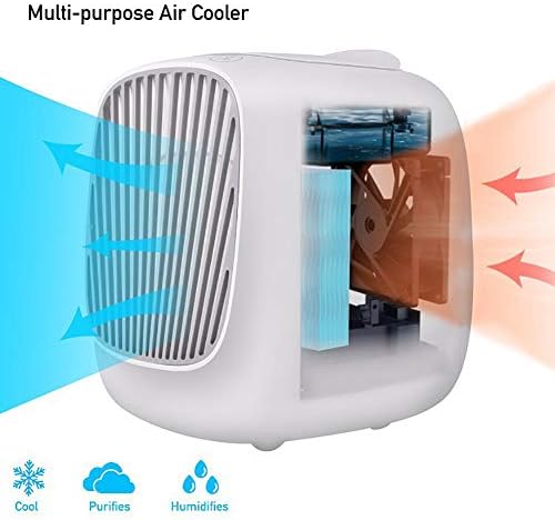 ZHIRY prijenosni ventilator za radnu površinu, USB punjivi lični hladnjak sa 3 brzine, za kućnu kancelarijsku spavaću sobu