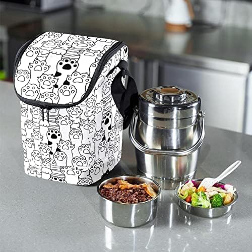 Hohodiy Cat's Paws torba za ručak za žene / muškarce, kutija za ručak za školski piknik u radnoj kancelariji