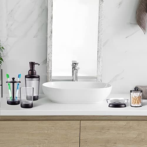 SLDIYWOW kupatilo set, 8-komadno plastični poklon set sa držačem četkica za zube, čašica za zube, raspršivač sapuna, sapun, nosač