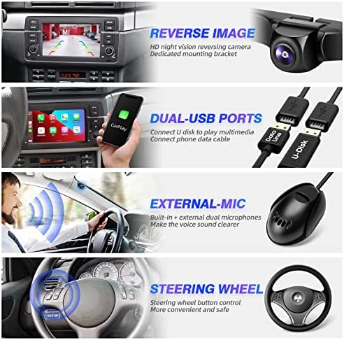 SizxNanv Android Ekran Sa Carplay Auto,Auto Radio Stereo Bluetooth 