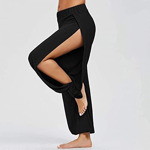 Ženske pantalone elastični struk sitne kratke pantalone za kafu ženske trkačke vežbe sa visokim rastezanjem Split joge