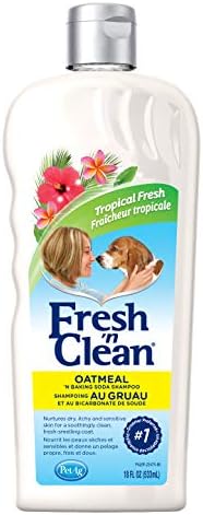 PetAg Fresh 'N Clean Oatmeal' N soda bikarbona šampon za pse - Tropski svježi miris - jača, popravlja, & štiti dlaku vašeg psa - 18