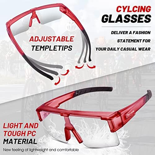 West Biking Fit preko fotohromnih sunčanih naočala - UV zaštita Biciklistička naočala za muškarce i žene