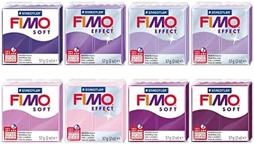 FIMO Soft & amp; efekat polimerne pećnice za modeliranje gline-57g-Set 8-ljubičastih tonova