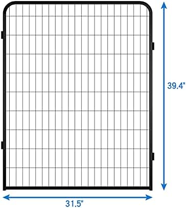 ZGHONG PET PLAYPEN, sklopivi metalni olovka za pse, olovka za pse, 8 panela 31.3 Visina pasa ograda na otvorenom, sklopiva barijera