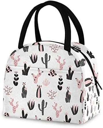 ALAZA Cactus4 Pattern torba za ručak tote izolovane hladnjače torbe za višekratnu upotrebu kutija za ručak prijenosni za žene djecu