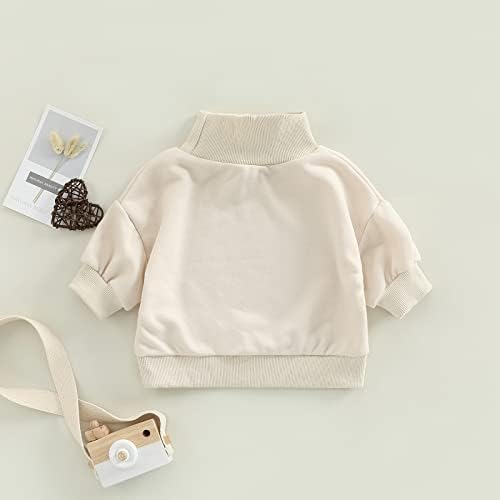 wybzd dukserica za djecu djevojčica preveliki džemper jednobojna majica s Dolčevicom osnovna odjeća za jesen i zimu