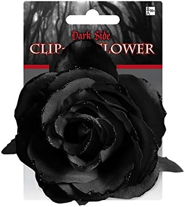 Amscan 390971 Gothic Rose cvjetni nosač za kosu, crni, 4