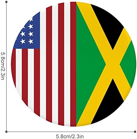 USA Fiag Jamaikanska zastava okrugla badge PIN 2,3 inča Pinback Brooch Tag Dekoracija Poklon DIY torba Ruksak ruksaka