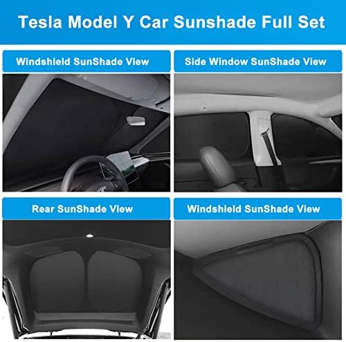 Rosein za Tesla Model Y Sunshade 8 kom-kompletna rešenje za zaštitu od sunca za Tesla Model y