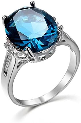 Ploy Pailin London Blue Topaz čvrsti srebrni ženski prsten veličine 6-10 kao za ženu