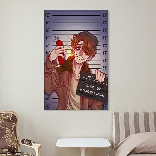 BLUDUG Wilbur čađ Mugshot Poster Anime Poster Dream Smp Poster platno slikarstvo zid Art Poster za spavaću sobu dnevni boravak Decor16x24inch