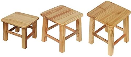 Generička jednostavna stolica, puno drva kućanstvo snažno i čvrsta male kvadratne stočne stolice Promjena klupe za cipele-foot kauč