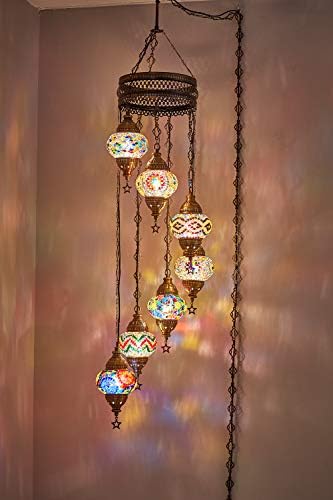 DEMMEX turski Marokanski mozaik ožičeni ili Swag zidni utikač u lusteru svjetlo stropna viseća lampa privjesak za pričvršćivanje