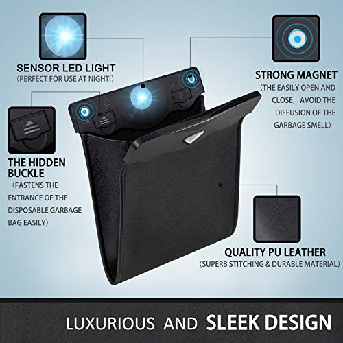 Creomg kožna torba, superior PU koža sa dizajnom zatvaranja LED svjetla i magneta, snop sa kutijom za tkivo i 30 jednokratnih unutarnjih
