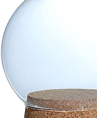 Clear Cloche Cloche Cloche Cloche, kućni dekor Cvijet Jar prikaz Dome Besmrtna konzervation, minijaturni kontejner za lutke sa drvenim