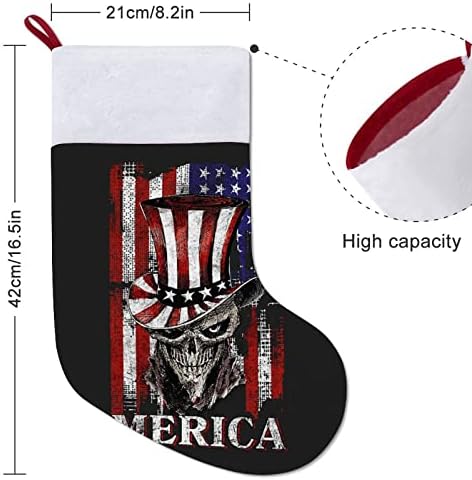 Američka zastava Patriotic Crvene božićne praznike Čarape za kućne ukrase za Xmas Tree Kamin Viseći čarape