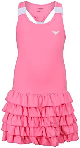 Bace Girls Tenis haljina sa kratkim navijačkim odjećima Junior Golf suknje ruffles teniski klub Outfit ružičasta žuta ljubičasta plava