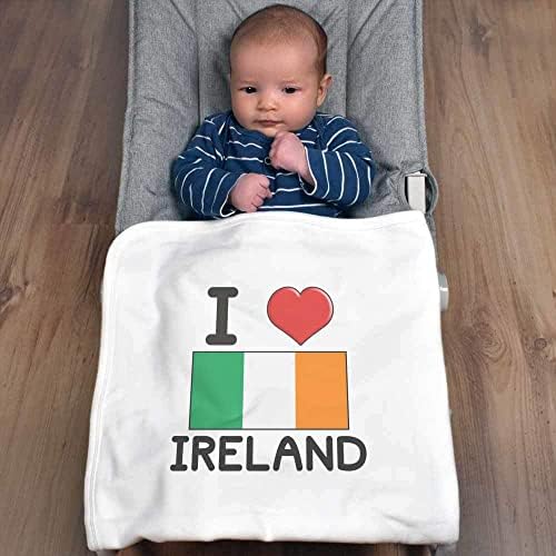 Azeeda 'I Obožavam Irsku' pamučnu djecu prekrivač / šal