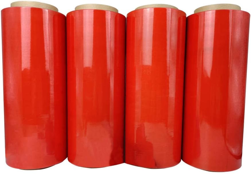 Red Stretch Wrap Plastic Wrap Roll 12 ×1000ft 80 Gauge Storage industrijski Wrap Roll pakovanje Shrink Wrap folija za premještanje