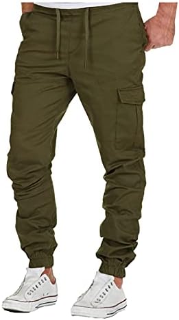 Široke pantalone za muškarce pantalone sa više džepova jednobojne pantalone sa četiri alata muške sezone pantalone za slobodno vreme