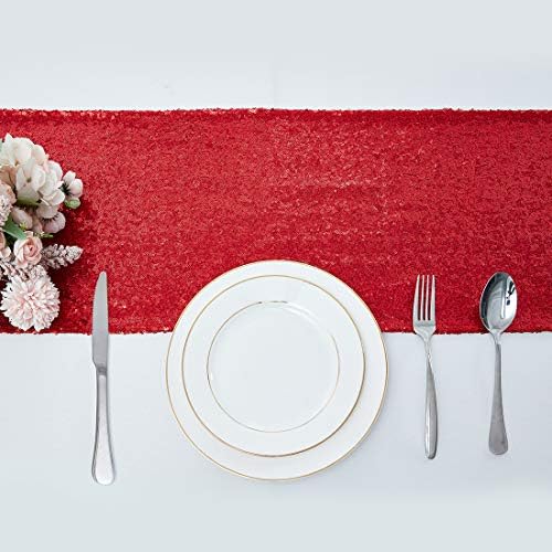 12 x 72 inča burgundija crveni trkač stola, sjajni trkač za stol za rođendanski zaliha ukrasi za vjenčanje Bachelorette Holiday Celebrativa