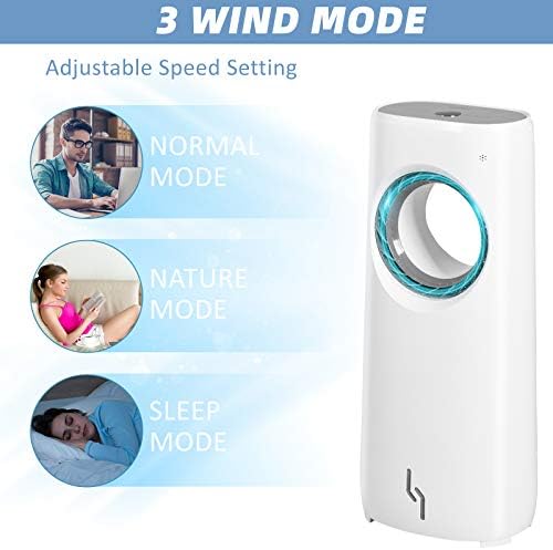 Prijenosni ventilatorski hladnjak zraka hladnjak zraka hladnjak bez rukava 120 stupnjeva automatsko ljuljač / HUMIDIFY / prorify funkcija