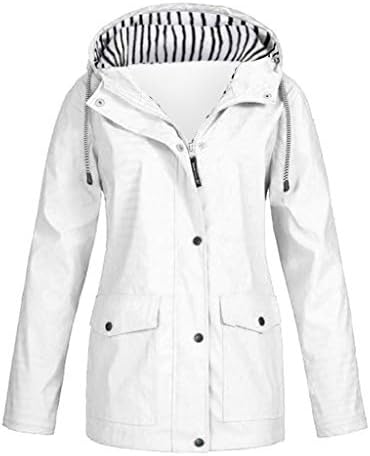 Kišni kaputi za žene 2022. Plus veličina Solidna boja Sportska odjeća za jaknu s kapuljačom Zip Up Plus size Plus Veličina odjeća