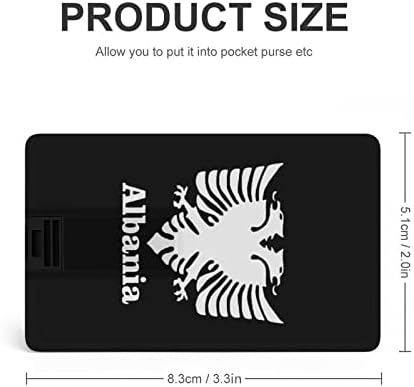 Albanija Eagle USB Flash Drive Credit Card Design USB Flash Drive Personalizirani memorijski štap tipki 32G