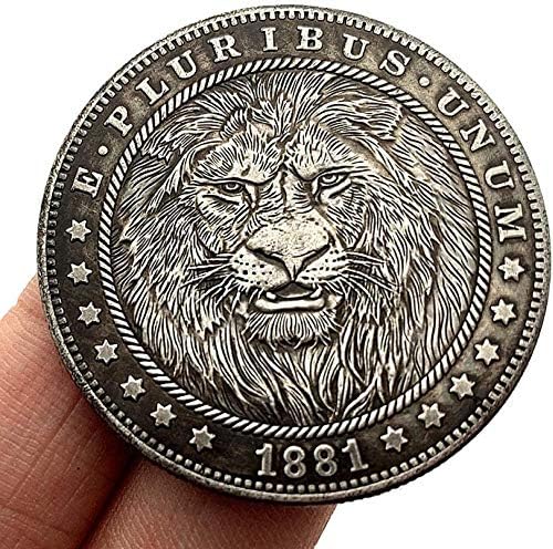Ada kriptovaluta Kopiraj novčić 1881 lutajući novčić Lion s omiljeni novčić komemorativni novčić posrebrena medalja Lucky Coin kolekcionarski